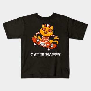 Cat is happy Kids T-Shirt